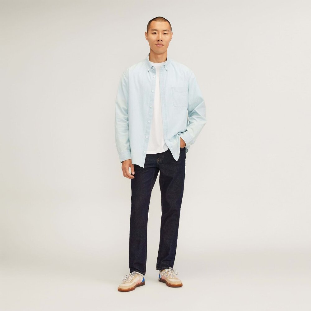 Everlane Men's Skinny 4-Way Stretch Organic Jean | Dark Indigo, Size 29x32